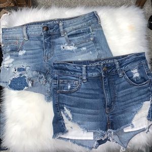 denim AE shorts
